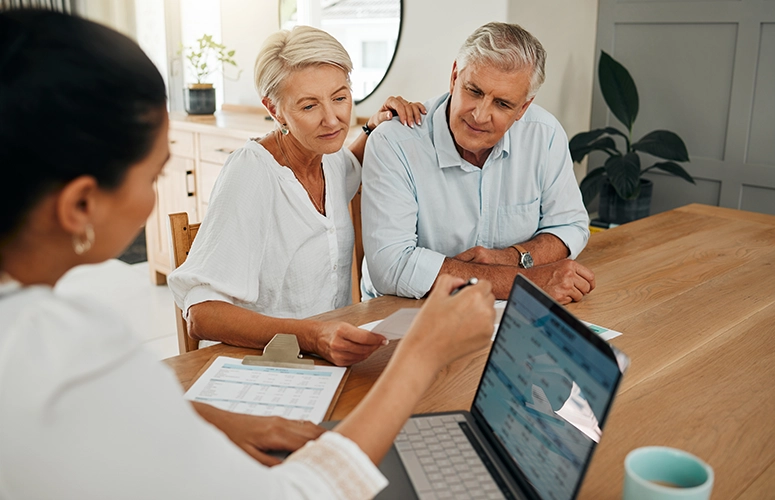 couple meeting with banker